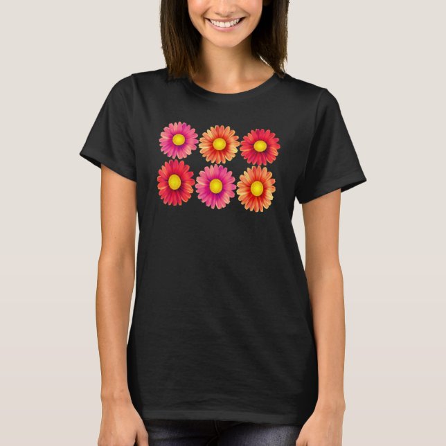 Camiseta Gerbera Daisies Cute Happy Classic Spring Flower (Anverso)