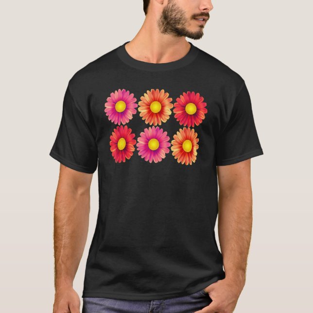 Camiseta Gerbera Daisies Cute Happy Classic Spring Flower (Anverso)
