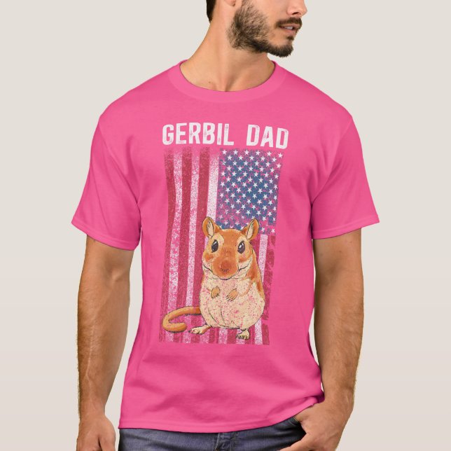 Camiseta Gerbil Dad Us Bandera Gerbil Lover Gerbil Boy Gerb (Anverso)