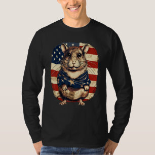 Camiseta Gerbil de la bandera estadounidense del 4 de julio