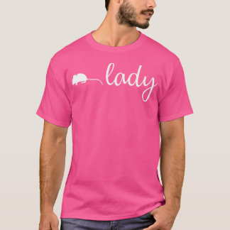 Camiseta Gerbil Lady Para Mujeres Chica Gnawer Mascota Mous