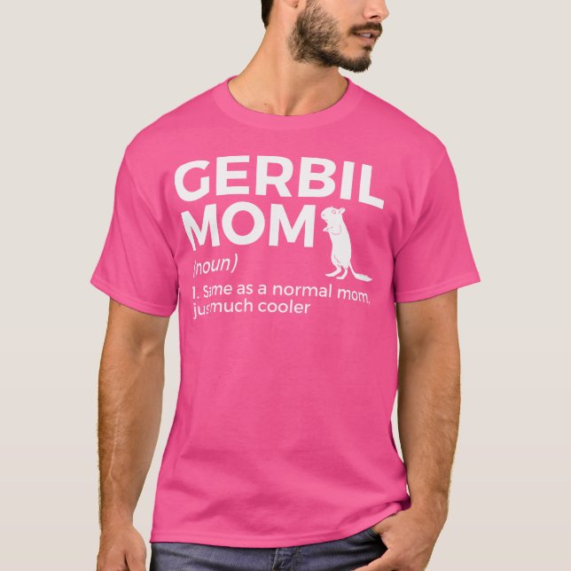 Camiseta Gerbil Mom Definition Funny Gerbil Pet Lovers (Anverso)