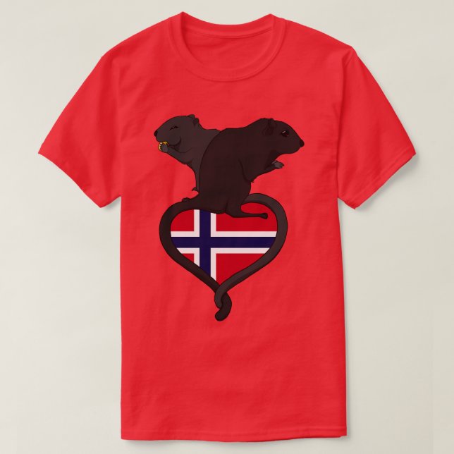 Camiseta Gerbil Noruega oscuro (Diseño del anverso)