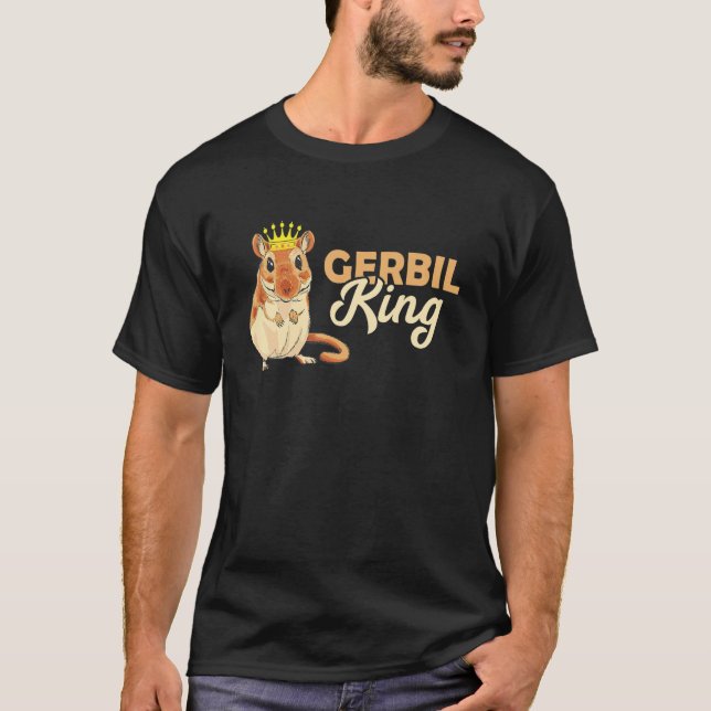 Camiseta Gerbil Rey Corona Rodent Rand Rat Gerbil (Anverso)