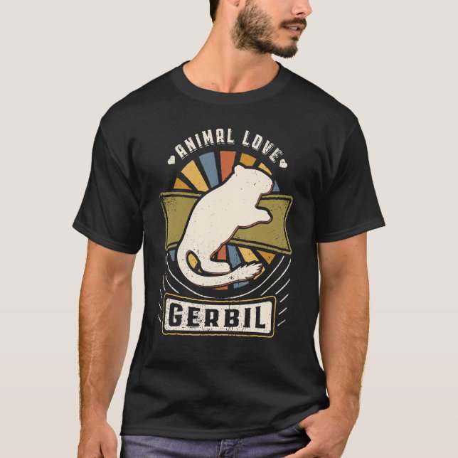 Camiseta Gerbil Vintage Classic Retro Animal (Anverso)