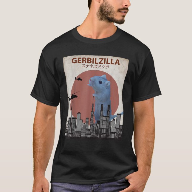 Camiseta Gerbilzilla Funny Gerbil Gift para los amantes de  (Anverso)