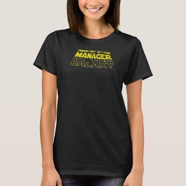 Camiseta Gerente Asistente de Oficina Espacio Parte Trasera (Anverso)