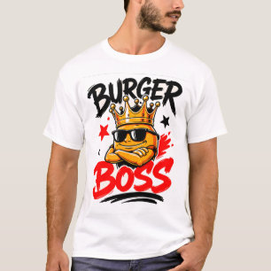 Camiseta 👑 Gerente Creativo de Restaurante Burger Boss 🍔