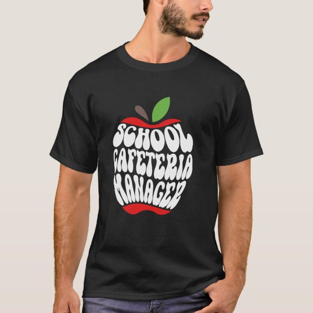 Camiseta Gerente de Cafetería Escolar Servicio de Comida (Anverso)