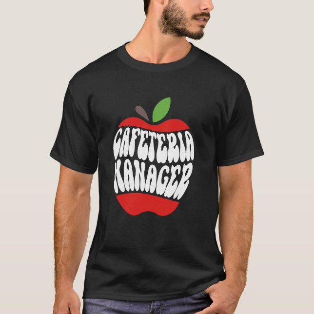 Camiseta Gerente de Cafetería Escolar Servicio de Comida (Anverso)