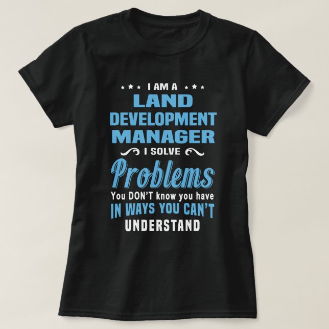 Camiseta Gerente de desarrollo de tierras (Diseño del anverso)