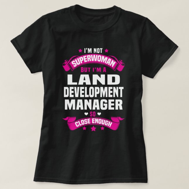 Camiseta Gerente de desarrollo de tierras (Diseño del anverso)