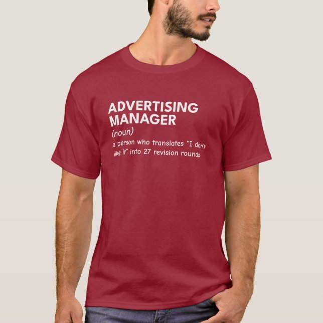 Camiseta Gerente de marketing - Trabajo divertido (Anverso)