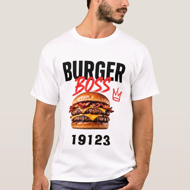 Camiseta 🍔 Gerente de Restaurante de Comida Rápida Burger  (Anverso)