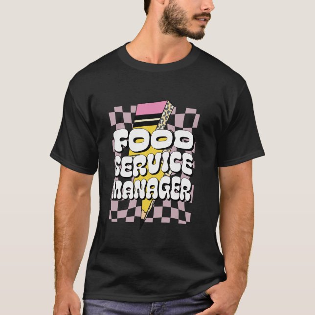 Camiseta Gerente de Servicio de Comida Señora del Almuerzo  (Anverso)