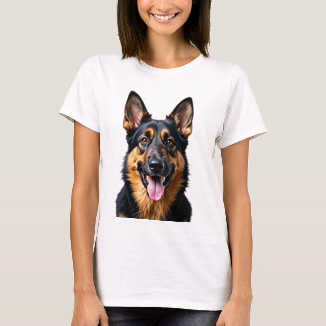 Camiseta Germam Shepard Dog Mascota Dueños de regalo (Anverso)