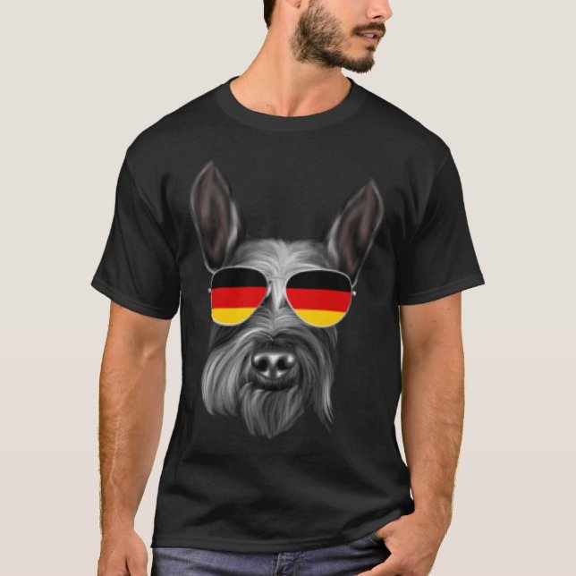 Camiseta German Flag Giant Schnauzer Dog Germany Pocket (Anverso)