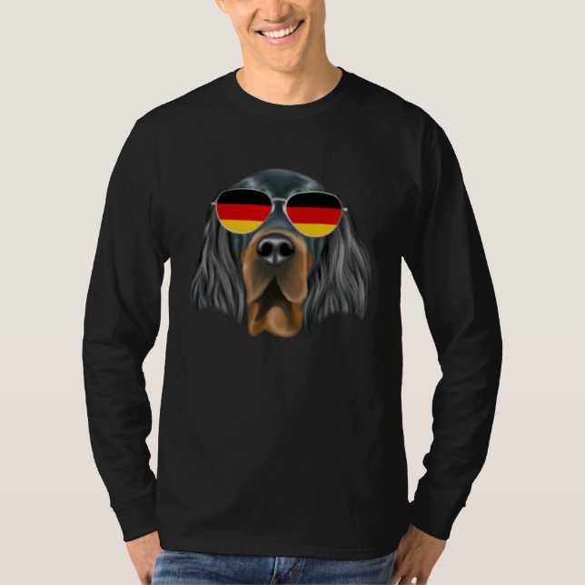 Camiseta German Flag Gordon Setter Dog Germany Pocket (Anverso)