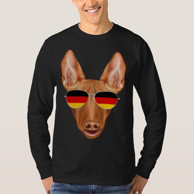 Camiseta German Flag Pharaoh Hound Dog Germany Pocket (Anverso)