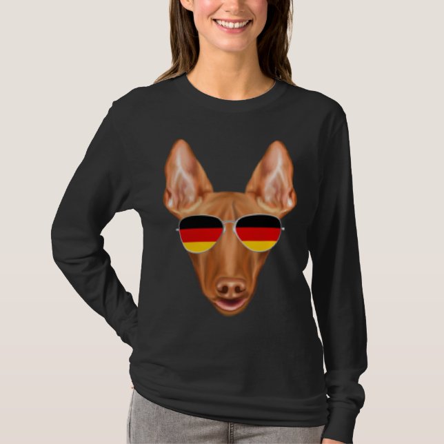 Camiseta German Flag Pharaoh Hound Dog Germany Pocket (Anverso)