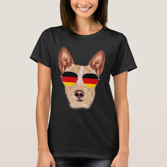 Camiseta German Flag Portuguese Podengo Pequeno Dog Germany (Anverso)