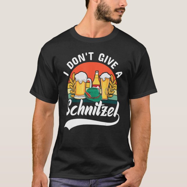 Camiseta German I Don t Give A Schnitzel Octoberfest Drinki (Anverso)