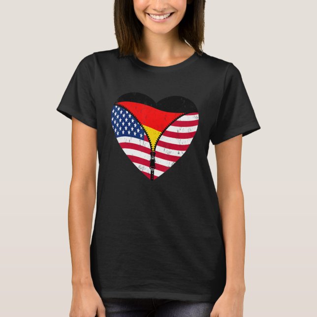 Camiseta German Roots America Grown For Half Germany Americ (Anverso)