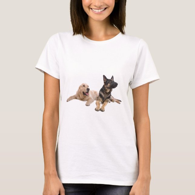 Camiseta german shepherd and golden retriever (Anverso)
