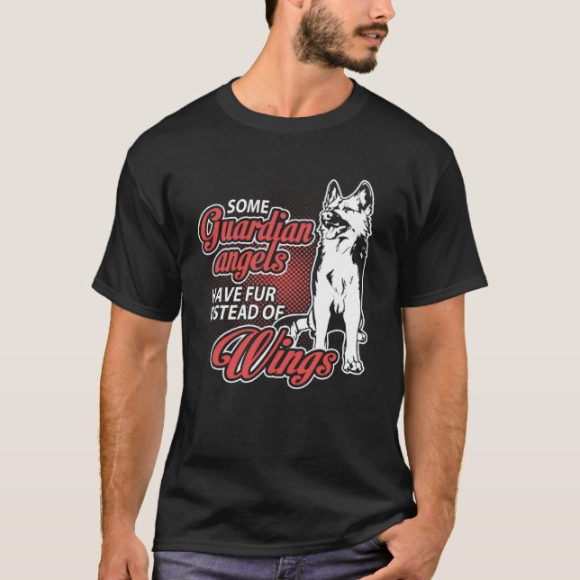 Camiseta German Shepherd Angel Have Fur Instead Wings (Anverso)