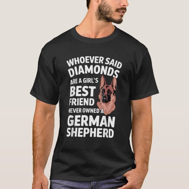 Camiseta German Shepherd Art For Women Girls German Shepher (Anverso)