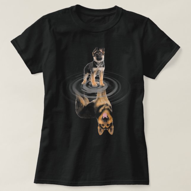 Camiseta GERMAN SHEPHERD Baby Reflection Mirror GERMAN SHEP (Diseño del anverso)