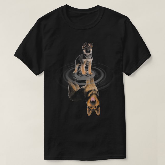 Camiseta GERMAN SHEPHERD Baby Reflection Mirror GERMAN SHEP (Diseño del anverso)