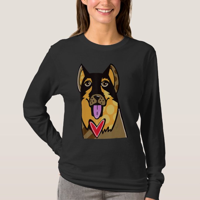 Camiseta German Shepherd Cute Dog (Anverso)