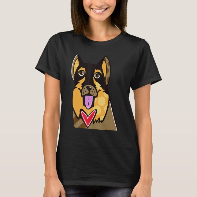 Camiseta German Shepherd Cute Dog (Anverso)