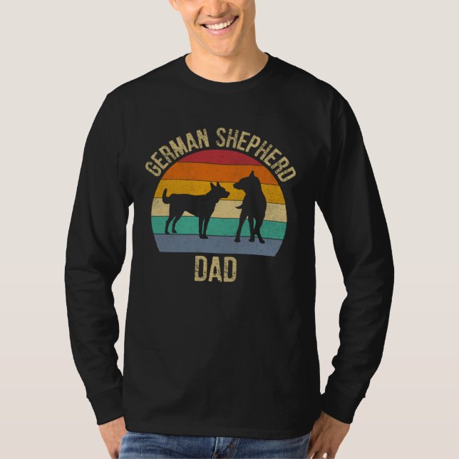 Camiseta German Shepherd Dad Dog  Father s Day Matching Par (Anverso)