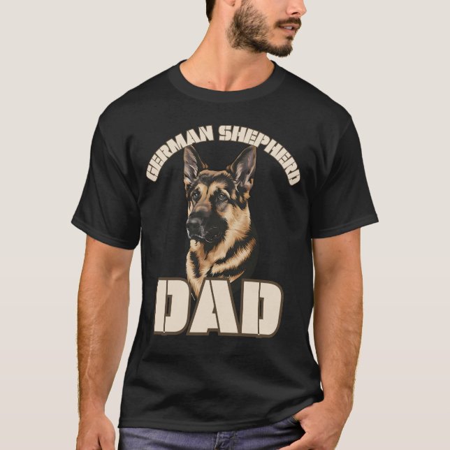 Camiseta GERMAN SHEPHERD DAD genial estilo militar padre pe (Anverso)