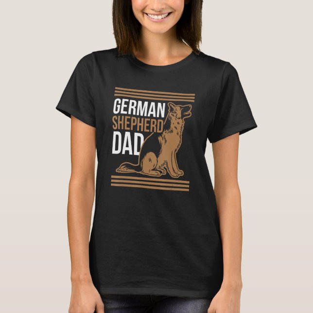 Camiseta German Shepherd Dad Pet German Sheperd Dog Cute  F (Anverso)