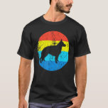 Camiseta German Shepherd Dog Breed Silhouette Retro 1970s C<br><div class="desc">German Shepherd Dog Breed Silhouette Retro 1970s Circle.</div>
