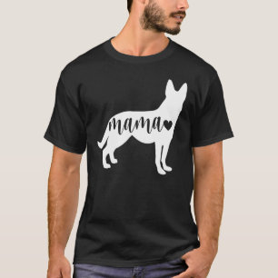 Camiseta German Shepherd Dog Mama With Heart