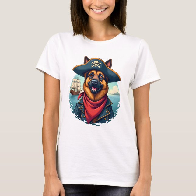 Camiseta German Shepherd Dog Pirate Copy (Anverso)