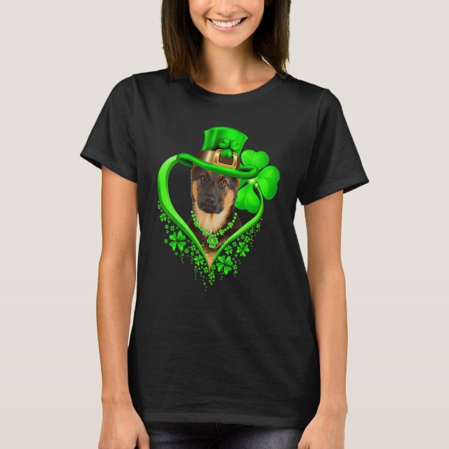 Camiseta German Shepherd Dog St Patricks Day Lover Irish Sh (Anverso)