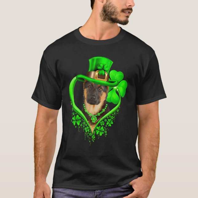 Camiseta German Shepherd Dog St Patricks Day Lover Irish Sh (Anverso)