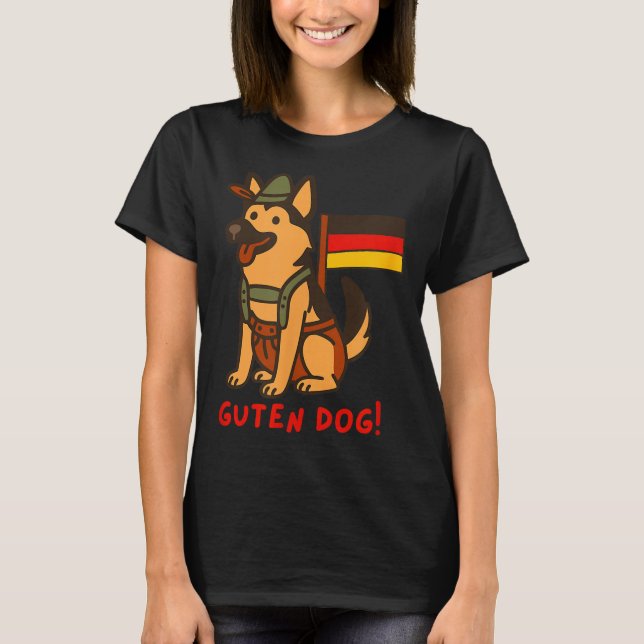 Camiseta German Shepherd Funny Beer Festival Guten Dog  (Anverso)