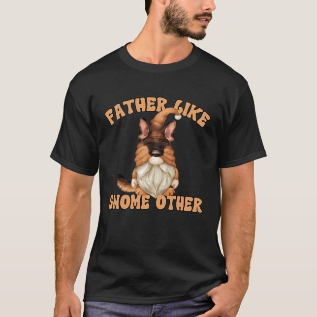 Camiseta German Shepherd Grandpa Graphic For Dog Dad  Gnome (Anverso)