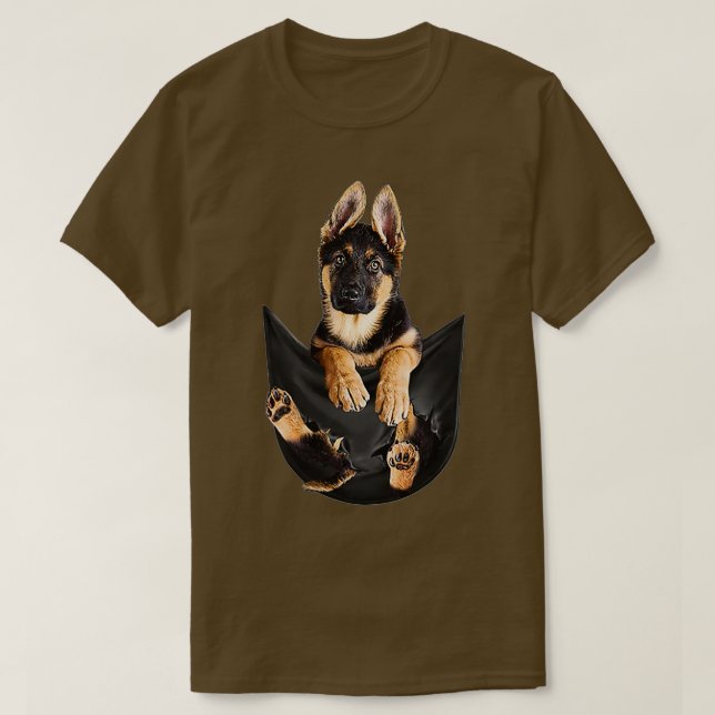 Camiseta German Shepherd In Pocket Funny Dog Lover Gifts  (Diseño del anverso)