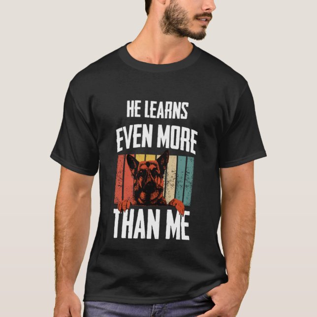Camiseta German Shepherd learning dog Owner (Anverso)
