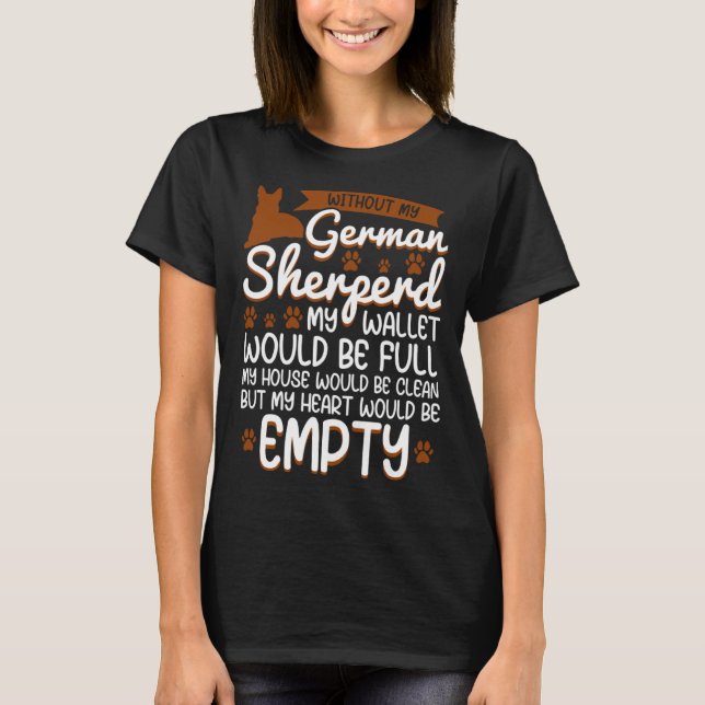 Camiseta German Shepherd   love dog quote (Anverso)
