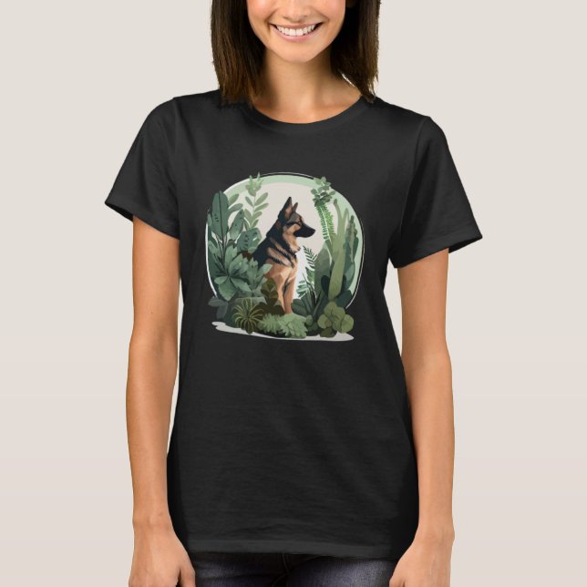 Camiseta German Shepherd Mama Plant  Dog (Anverso)