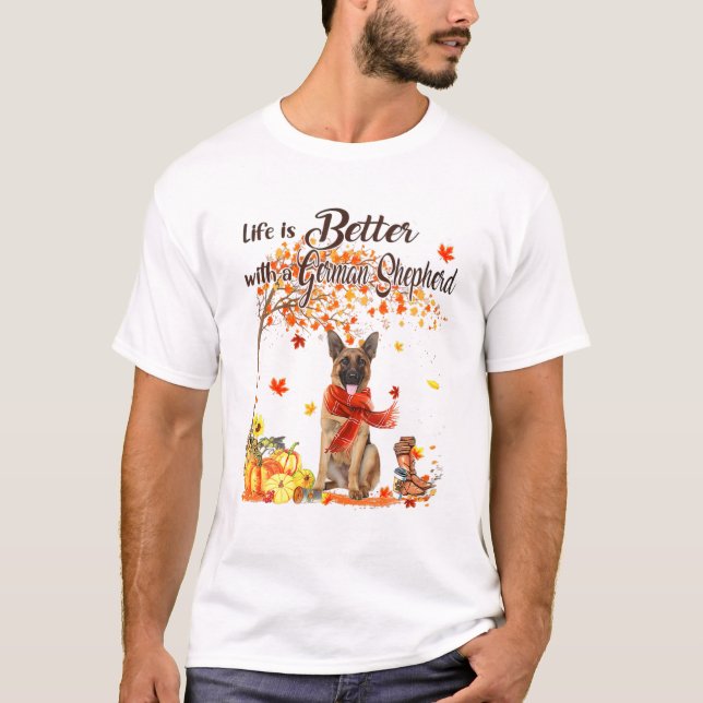 Camiseta German Shepherd Maple Tree (Anverso)