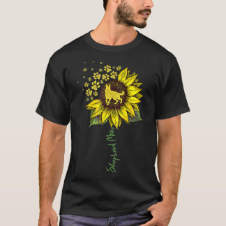 Camiseta German Shepherd Mom Sunflower Shepherd Gifts Dog M